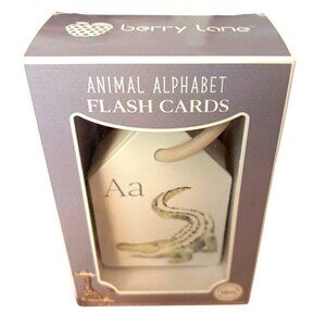 Animal Alphabet Flash Cards Berry Lane 26 Double Sided Illustrated Non-Toxic New
